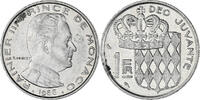 Monaco Franc Münze, Rainier III, VZ, Nickel, KM:140, Gadoury:MC 150 -
