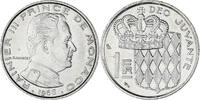 Monaco Franc Münze, Rainier III, VZ, Nickel, KM:140, Gadoury:MC 150 -