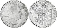 Monaco Franc Münze, Rainier III, VZ, Nickel, KM:140, Gadoury:MC 150 -