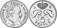 Monaco 5 Francs Münze, Rainier III, VZ, Kupfer-Nickel, KM:150 -