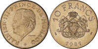 Monaco 10 Francs Münze, Rainier III, VZ, Copper-Nickel-Aluminum -