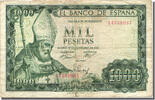 Spanien 1000 Pesetas Geldschein, 1965-11-19, S -