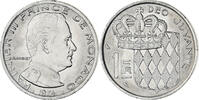 Monaco Franc Münze, Rainier III, UNZ, Nickel, KM:140, Gadoury:MC 150 -