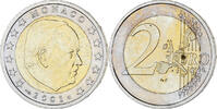 Monaco 2 Euro Rainier III, Paris, VZ, Bi-Metallic, Gadoury:MC179, KM:174 -