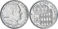 Monaco Franc Rainier III, VZ, Nickel, KM:140, Gadoury:MC 150 -