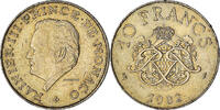 Monaco 10 Francs Rainier III, VZ, Copper-Nickel-Aluminum, KM:154 -