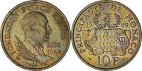 Monaco 10 Francs Rainier III, SS, Nickel-Aluminum-Bronze, KM:162 -