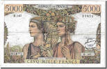 Frankreich 5000 Francs Geldschein, 5 000 F 1949-1957 ''Terre et Mer'' -