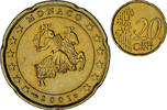 Monaco 20 Euro Cent Rainier III, Paris, VZ, Messing, Gadoury:MC176 -
