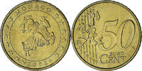 Monaco 50 Euro Cent Rainier III, Paris, VZ, Messing, Gadoury:MC177 -