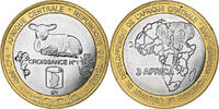 Chad 4500 CFA Francs-3 Africa Bi-Metallic, UNZ -