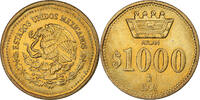 Mexiko 1000 Pesos Mexico City, Pattern, Bronze, UNZ, KM:Pn249 -