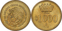 Mexiko 1000 Pesos Mexico City, Pattern, Bronze, UNZ, KM:Pn249 -
