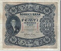 50 Kroner 1937 Norwegen SS+ SS+