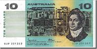 Australien 10 Dollars Geldschein, UNZ- -