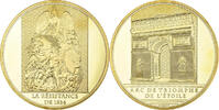 Frankreich Medaille Arc de Triomphe, La Résistance de 1814, Copper -