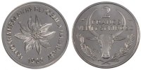 Madagascar 2 Francs Münze, Paris, STGL, Stainless Steel, KM:E7 -