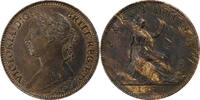 Farthing 1881 Großbritannien Victoria, Bronze, SS+, KM:753 SS+