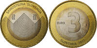 Slowenien 3 Euro Vantaa, Bi-Metallic, STGL, KM:101 -