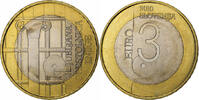 Slowenien 3 Euro Vantaa, Bi-Metallic, STGL, KM:95 -