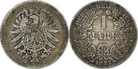 German Empire Mark GERMANY - EMPIRE, Wilhelm I, Berlin, Silber, S+, KM:7 -