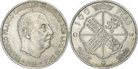 Spanien 100 Pesetas Caudillo and regent, Madrid, Silber, SS+ -