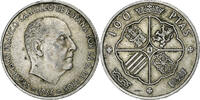 Spanien 100 Pesetas Caudillo and regent, Madrid, Silber, SS, KM:797 -