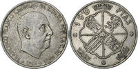 Spanien 100 Pesetas Caudillo and regent, Madrid, Silber, SS, KM:797 -