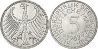 Bundesrepublik Deutschland 5 Mark Hambourg, Silber, SS+, KM:112.1 -