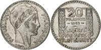 Frankreich 20 Francs Turin, Paris, Rameaux courts, Silber, SS+ -