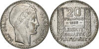 Frankreich 20 Francs Turin, Paris, Rameaux longs, Silber, SS+ -