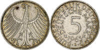 Bundesrepublik Deutschland 5 Mark Hamburg, Silber, SS, KM:112.1 -