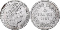 Frankreich 5 Francs Louis-Philippe I, Rouen, Silber, S+, Gadoury:678 -