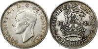 Großbritannien Shilling George VI, Silber, SS+, KM:853 -