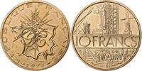 Frankreich 10 Francs Mathieu, Paris, Tranche B, Nickel-brass, VZ -