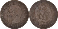 Frankreich 5 Centimes Münze, Napoleon III, Napoléon III, Lyon, SGE+ -