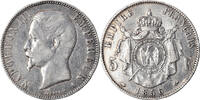 Frankreich 5 Francs Münze, Napoléon III, Paris, S+, Silber, KM:782.1 -