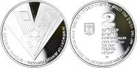 Israel 2 New Sheqalim Münze, Kongsberg, Norway, FDC.BE, STGL, Silber -