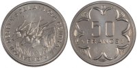 West African States Franc Münze, STGL, Steel, KM:8 -