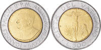 Vatikanstadt 500 Lire 1987 Not Applicable Münze, John Paul II, STGL, Bi-Metallic, KM:204