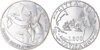 Vatikanstadt 500 Lire 1992 Roma Münze, John Paul II, Roma, FDC, STGL, Silber