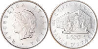 Italien 500 Lire Münze, Centennial - Bank of Italy, Rome, BU, STGL -