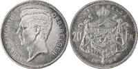 Belgien 20 Francs, 20 Frank Münze, Albert I, SS, Nickel, KM:102 -