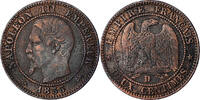 Frankreich 2 Centimes Münze, Napoleon III, Lyon, ancre grand lion, S -