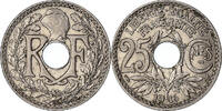 Frankreich 25 Centimes Münze, Lindauer, SS, Nickel, KM:867, Gadoury:379 -