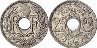 Frankreich 25 Centimes Münze, Lindauer, SS, Nickel, KM:867, Gadoury:379 -