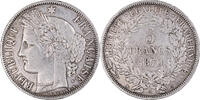 Frankreich 5 Francs Münze, Cérès, Paris, SS, Silber, KM:819 -
