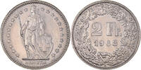 Schweiz 2 Francs Münze, Bern, VZ, Kupfer-Nickel, KM:21a.1 -