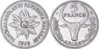 Madagascar 5 Francs, Ariary Münze, Paris, SS, Stainless Steel, KM:10 -