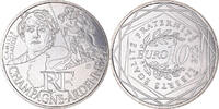Frankreich 10 Euro Champagne-Ardenne, Paris, STGL, Silber -